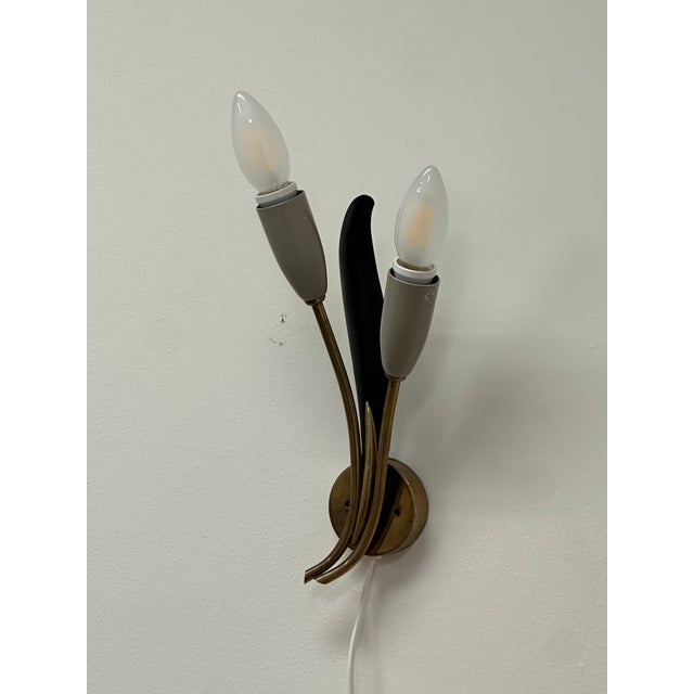 Mid-Century Modern 1940s Wall Light by Einar Bäckström, Sweden, Organic Modern For Sale - Image 3 of 12