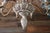 1940s Italian Rococo Revival Painted Wood & Gilt Wrought Iron 8-Light Chandelier For Sale - Image 10 of 18