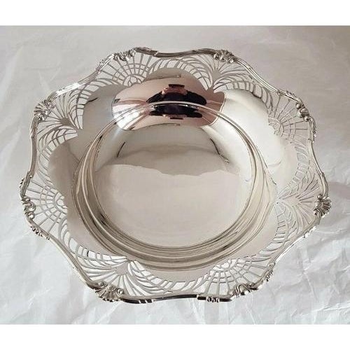 1940s Vintage Sterling Silver Cake Stand from Selfridge & Co, 1940 For Sale - Image 5 of 14