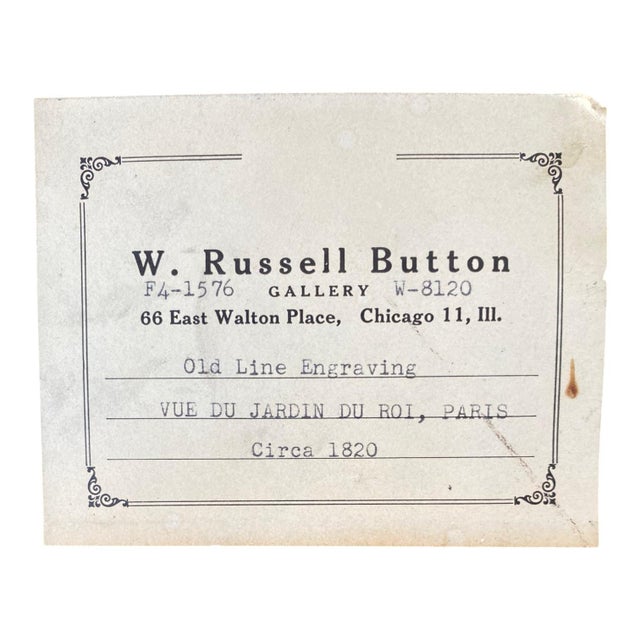 Wood Set of Four Hand-Colored Engravings of Paris Landmarks, C. 1820, W. Russell Button Gallery, Chicago For Sale - Image 7 of 9