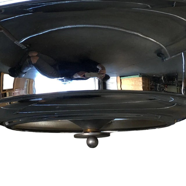 1930s 2 Layer Chrome Art Deco Streamline Saucer Ceiling Pendant Chandelier 3 Available For Sale - Image 5 of 6