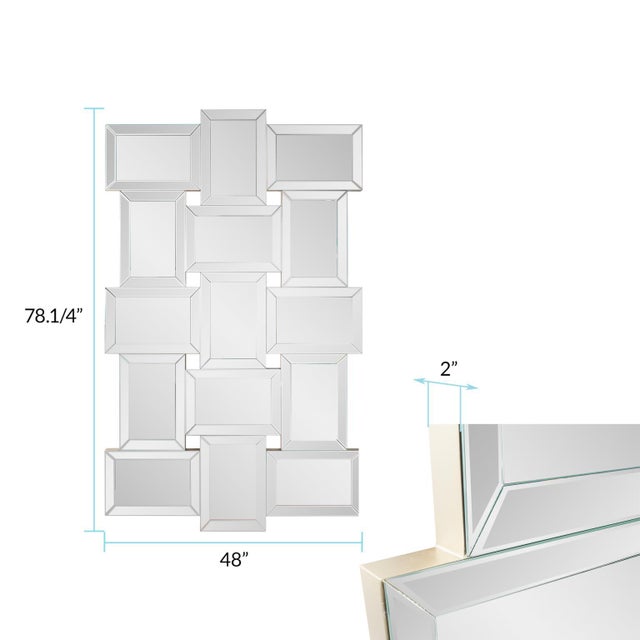 Wood Twill Mirror For Sale - Image 7 of 10