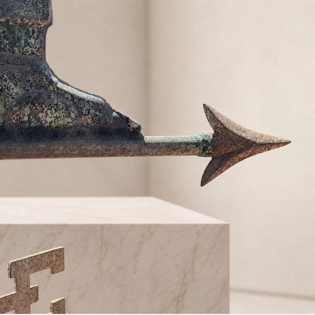 Antique Three-Dimensional Copper Weathervane with Port Lighthouse, 1900s For Sale - Image 5 of 7