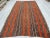 Boho Chic Vintage Orange Striped Turkish Kilim Rug - 6′7″ × 11′6″ For Sale - Image 3 of 6