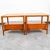 1960s Mid Century Modern Nightstand Set Walnut Drawer End Heritage 1961 Two Side Table For Sale - Image 5 of 12