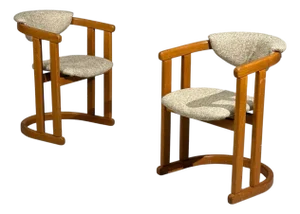 German Modern, Occasional Chairs, Tweed, Beech, Germany, 1960s
