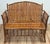 Chinoiserie Vintage Scorched Bamboo Settee Bench For Sale - Image 3 of 9