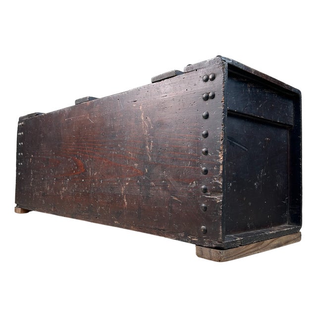 Antique Japanese Storage Chest with Drawer For Sale