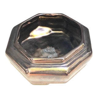 Haeger Coppery Metallic Octagon Planter For Sale