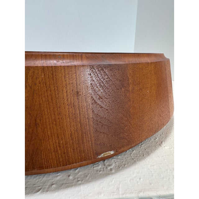 1960s Monumental 20” Scanform Handmade Teak Bowl For Sale - Image 15 of 18