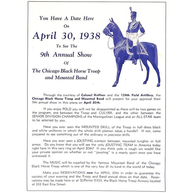 National Indoor Polo Tournament Official Souvenir Program Chicago, 1938 For Sale - Image 9 of 10