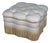 Late 20th Century Traditional Large Ottoman Ecru Upholstered Pillow Top With Bullion Fringe For Sale