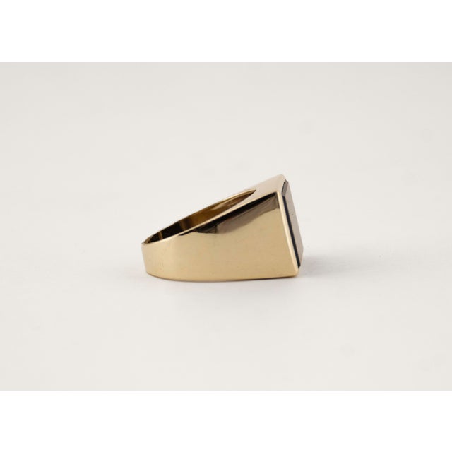 1970s Vintage Gold Ring with Onyx, 1970s For Sale - Image 5 of 10