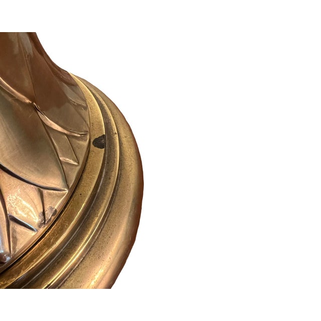 Vintage Mid Century Modern Brass Peacock Set of 2 Table Lamps Hollywood Regency For Sale - Image 9 of 11