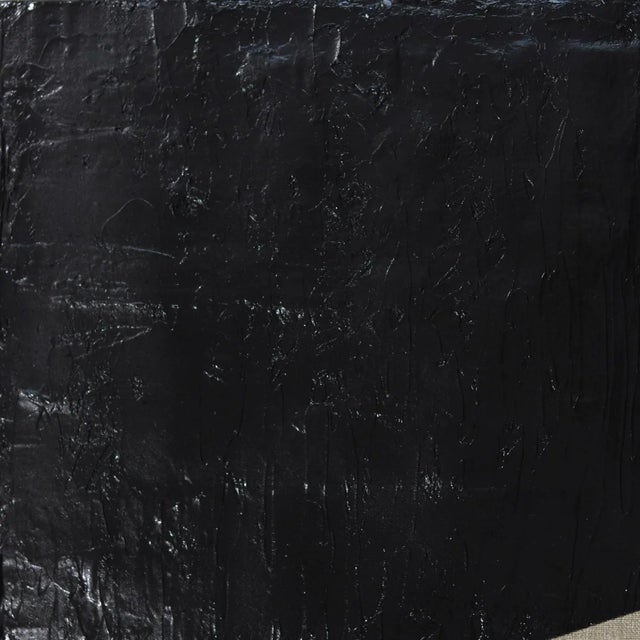 Contemporary "Ebony Pictograph 6" Original Minimalist Textured Painting Len Klikunas For Sale - Image 3 of 9