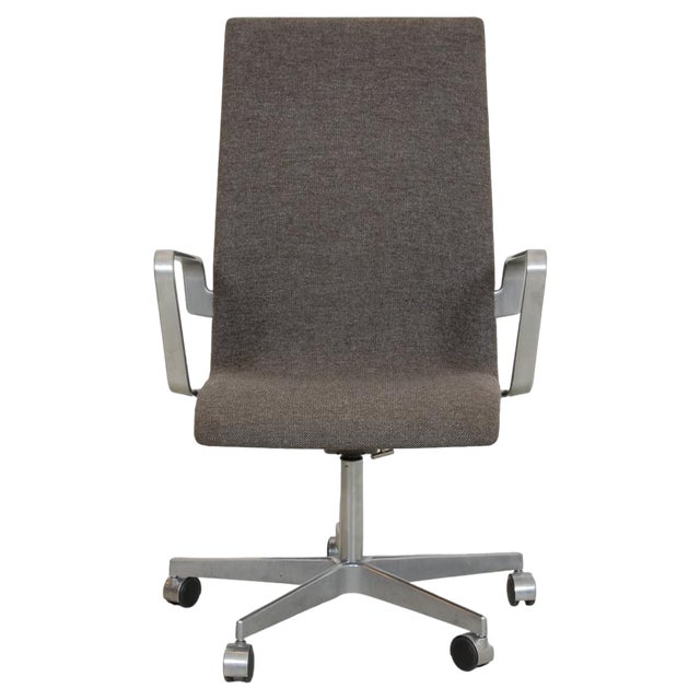 Oxford Office Chair in Grey Hallingdal Fabric by Arne Jacobsen, 2000s For Sale