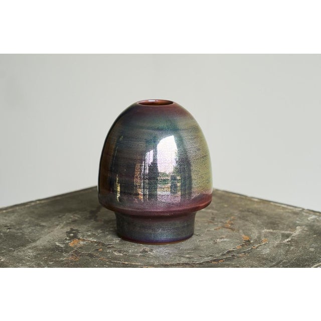 Ceramic Luster Glazed Studio Pottery Object by Joke Stroes, 1970s For Sale - Image 7 of 9