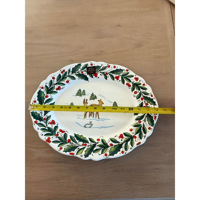 Italian Italian Winter Scene Platter For Sale - Image 3 of 8