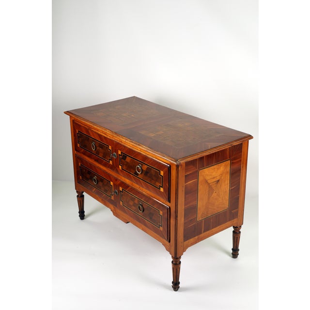 Wood Antique Commode in Walnut, 1790 For Sale - Image 7 of 16