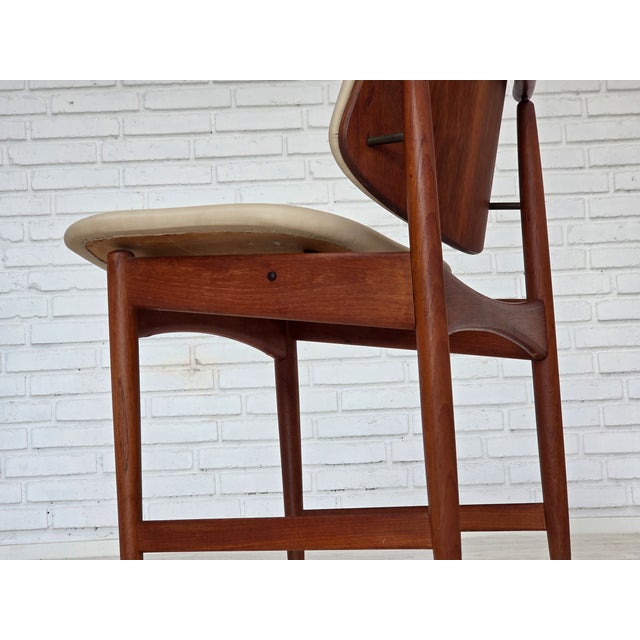 Beige Vintage Danish Chairs in Teak by Arne Vodder, 1960s, Set of 3 For Sale - Image 8 of 18