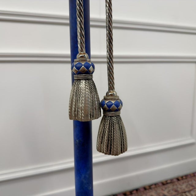 Italian Pr. Gilt Floor Lamp with Ropes For Sale - Image 5 of 9