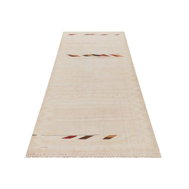 Traditional Vintage Shahsavan Persian Kilim Runner Rug, Polychromatic Stripes - Rug & Kilim For Sale - Image 3 of 8