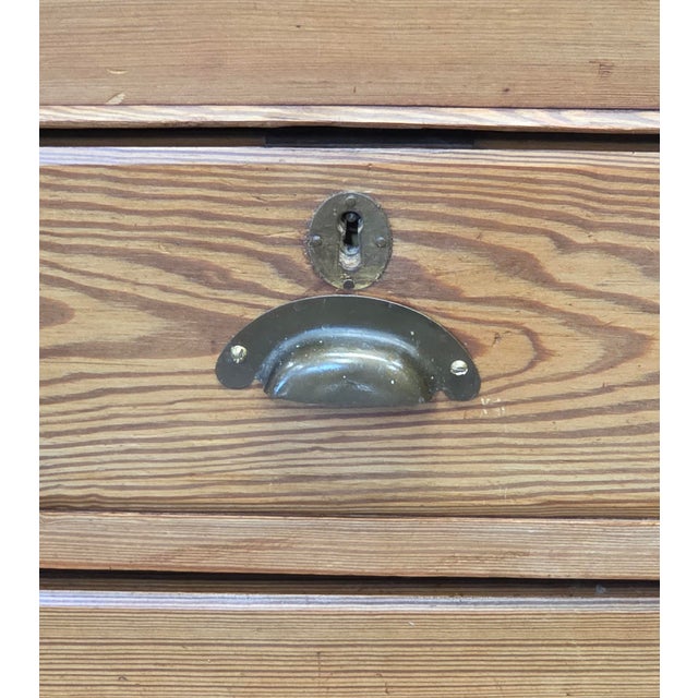 Antique Circa 1900 English Pine Schoolmaster's Standing Desk With Storage For Sale - Image 10 of 14
