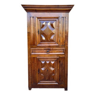 Antique Dutch Baroque Light Oak Cupboard or Cabinet, 18th Century For Sale