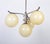 Cream Art Deco Bauhaus Nickel Plated Chandelier with Opaline Glass, 1930s For Sale - Image 8 of 9