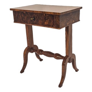 Biedermeier Side Table in Walnut Veneer, 1840 For Sale