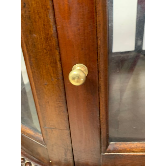 Vintage Mahogany Oval Bar Cabinet With Removable Serving Tray For Sale - Image 11 of 11
