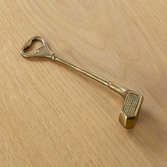 1950s 1950s French Brass Golf Club Bottle Opener For Sale - Image 5 of 9