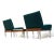 Set of 2 armchairs and coffee table / modular sofa made in the 60s. Dimensions: Armchairs: Backrest height: 73 cm Seat...