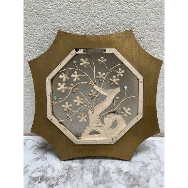 1950s Midcentury Asian Chinoiserie Cherry Blossom Wall Decor For Sale - Image 5 of 7