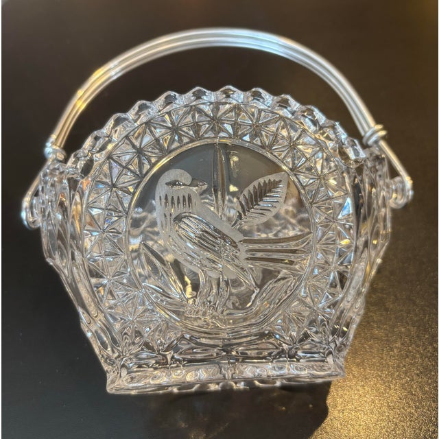 Traditional Hofbauer Crystal Basket “Byrdes” Collection For Sale - Image 3 of 9