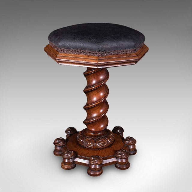 Antique Estate Chapel Organist's Stool, Scottish, Walnut Music Riser, William IV For Sale - Image 6 of 12