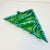 Kelly Green 1970s Vintage Folk Art Americana Divided Turquoise Drip Christmas Tree Serving Dish For Sale - Image 8 of 12