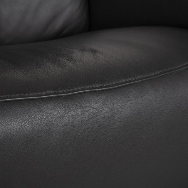 Dark Grey Leather Varia Two-Seater Sofas with Manual Function from Mondo, Set of 2 For Sale - Image 11 of 18