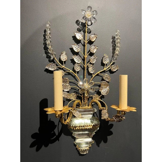 1930s French Gilt Metal Sconces - A Pair For Sale In New York - Image 6 of 9