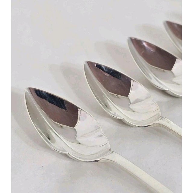 Art Deco Sterling Silver Dessert Fruit Spoons, Sheffield, 1938 For Sale - Image 11 of 18