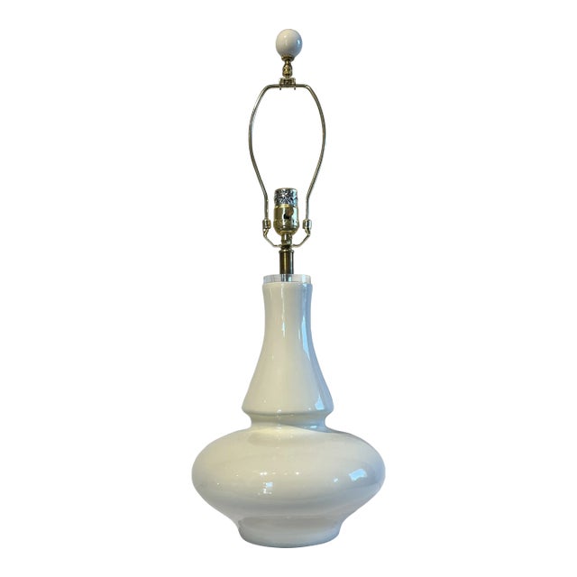 White Proclain Lamp For Sale