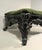 Antique Cast Iron Foot Stool New Green Velvet Cushion Victorian Restored For Sale - Image 4 of 8