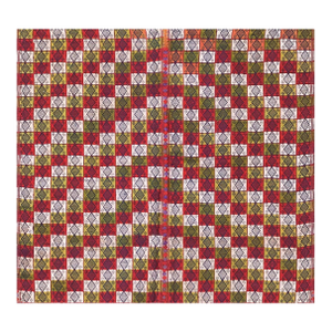 1930s Multicolor Diamond Kilim Antique Turkish Village Rug 3'0" X 3'3" Flatweave Wool Carpet