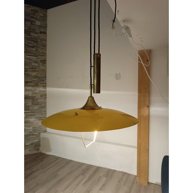 Saliscendi Counterweight Pendant Lamp, Italy, 1950s For Sale - Image 13 of 17