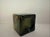 Antique Olive Green Square Inkwell For Sale - Image 4 of 4