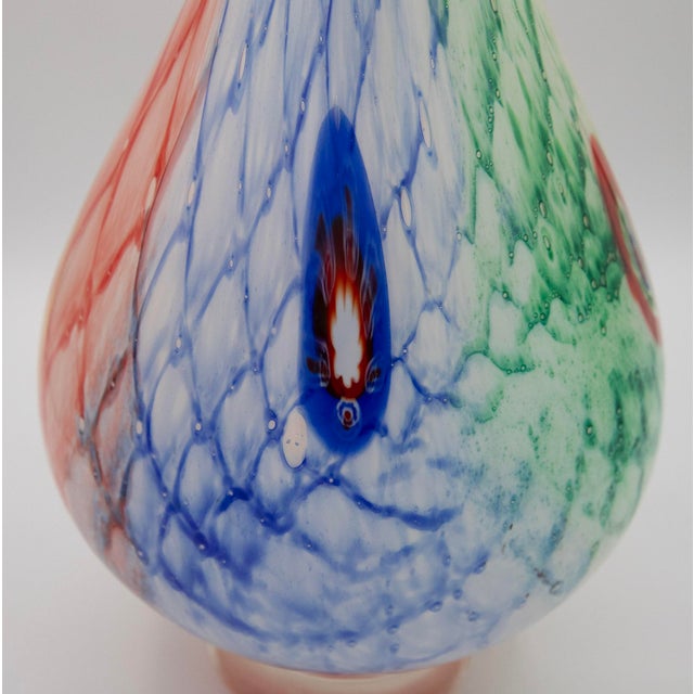 Vintage Murano Aart Glass Millefiori Swirl Sommerso Art Glass - 13" H For Sale In West Palm - Image 6 of 7