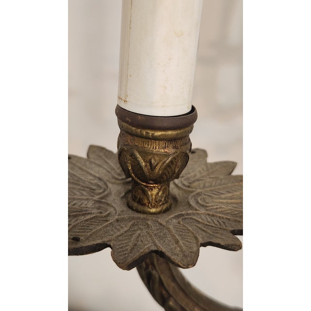 Monumental Brass Figural Maiden 13-Light Candelabrum, Circa 1960s For Sale - Image 16 of 18