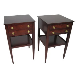 1940s Pair of Mahogany Night Stands by Beacon Hill For Sale