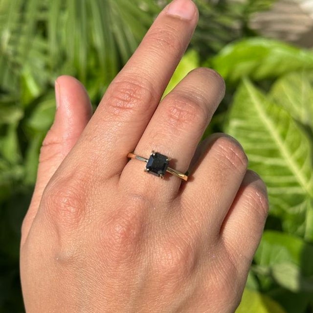 Mid-Century Modern Modern 14k Gold Solitaire Diamond Prong Set Ring Size 5 For Sale - Image 3 of 14