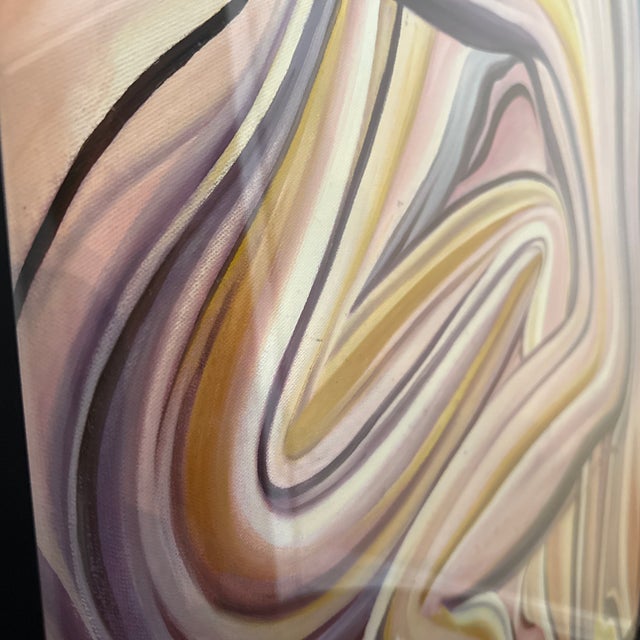 Vintage Abstract Nude Painting on Canvas ~ Framed For Sale In Atlanta - Image 6 of 12